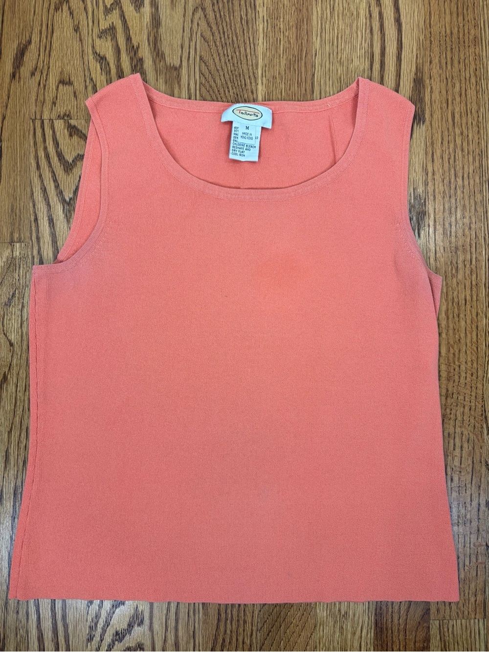 Talbots Coral Sleeveless Scoop Neck Tank Top (M)